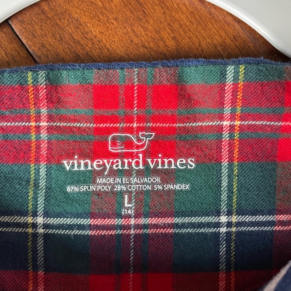 Vineyard Vines youth large holiday striped shirt - Picture 3 of 4